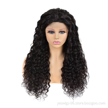 2021 Factory Supplier Brazilian Virgin Human Hair Water Wave 13X6 Lace Front Wig Cheap Natural Lace Frontal Wig For Black Women